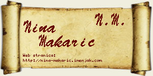 Nina Makarić vizit kartica
